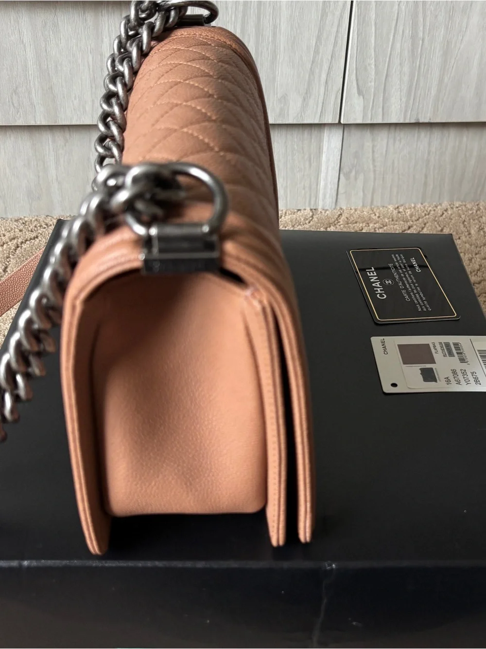 CHANEL Boy Bag medium in caviar leather